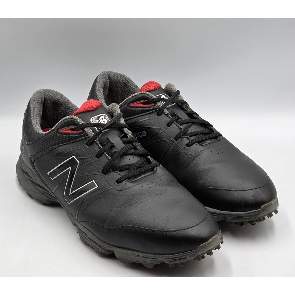 New Balance Striker NBG2005 Golf Shoes Mens 11.5 Waterproof Black Red Cleats